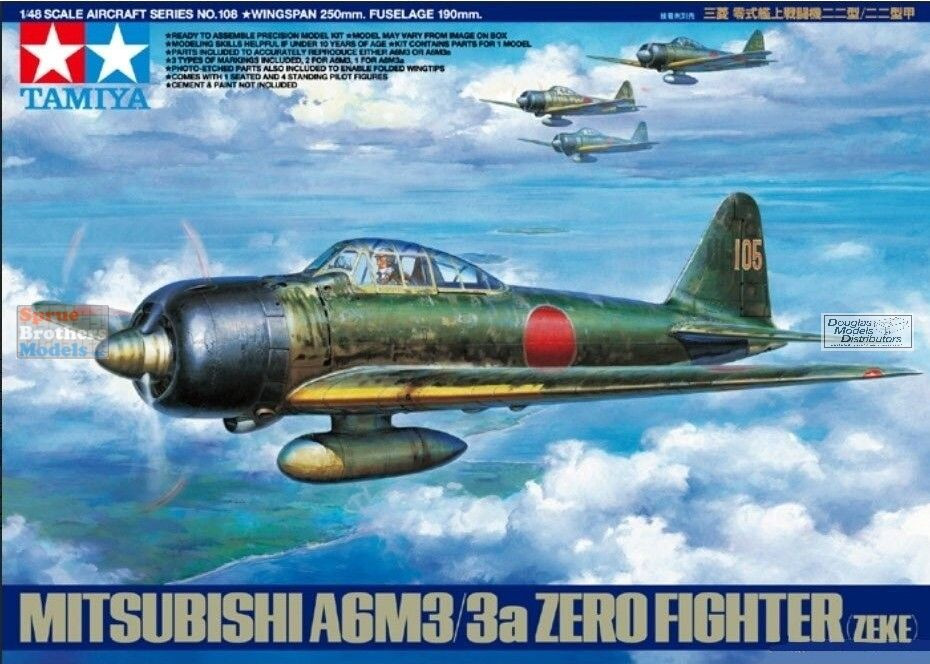 TAM61108 1:48 Tamiya Mitsubishi A6M3/3a Zero (Zeke) - Sprue