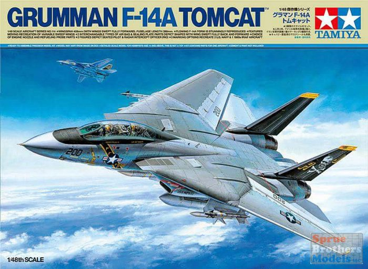 TAM61114 1:48 Tamiya Grumman F-14A Tomcat - Sprue Brothers Models LLC