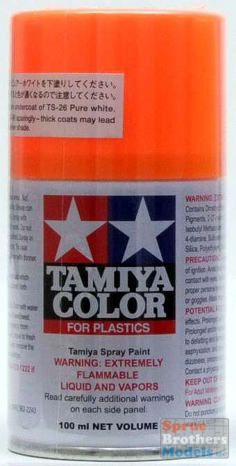 とほかみマズプラズ TAM85096 Tamiya TS-96 Fluorescent Orange 100ml Spray Can - Sprue