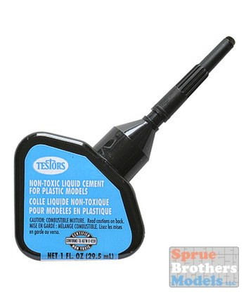 TES3527 Testors NonToxic Liquid Cement for Plastic Models 1 fl oz