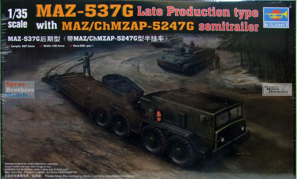 TRP00212 1:35 Trumpeter MAZ-537G Late Prod Tank Transporter with