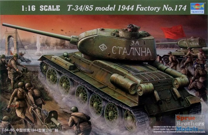 TRP00904 1:16 Trumpeter T-34/85 Model 1944 Factory No 174 - Sprue 