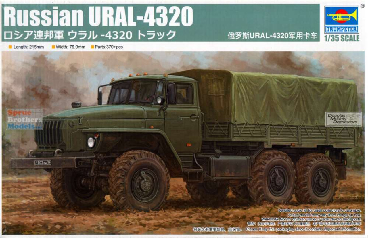 TRP01072 1:35 Trumpeter Russian URAL-4320 Truck - Sprue