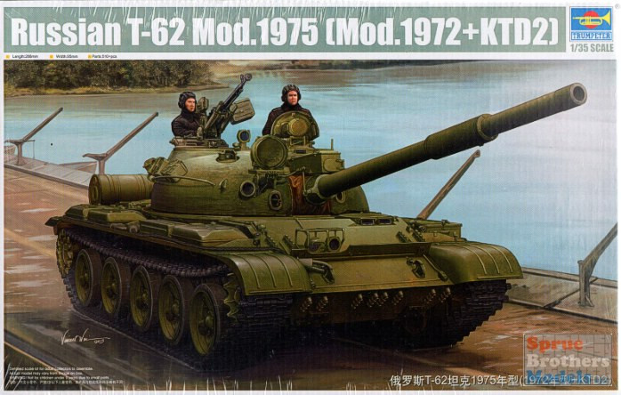 Trumpeter 01551 – Maquette Char Russe T-62 Mod 1975 – Échelle 1/35 – Kit Plastique à Assembler Et Peindre – Modélisme Militaire