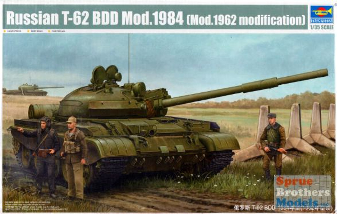 TRP01553 1:35 Trumpeter Russian T-62 BDD Mod.1984 (Mod.1962 Modification)