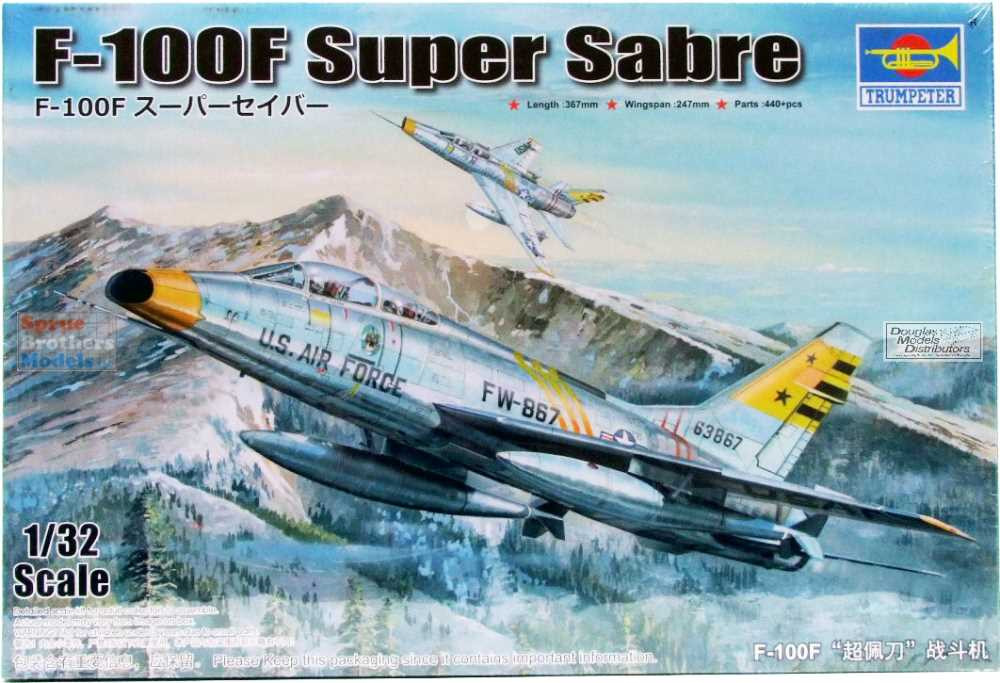 TRP02246 1:32 Trumpeter F-100F Super Sabre - Sprue Brothers Models LLC