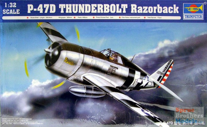 TRP02262 1:32 Trumpeter P-47D Thunderbolt Razorback - Sprue