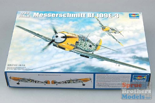 Maquette Avion Trumpeter 1/32 Messerschmitt Bf 109 E-7 - Kit à Monter, Plastique, Référence 02291