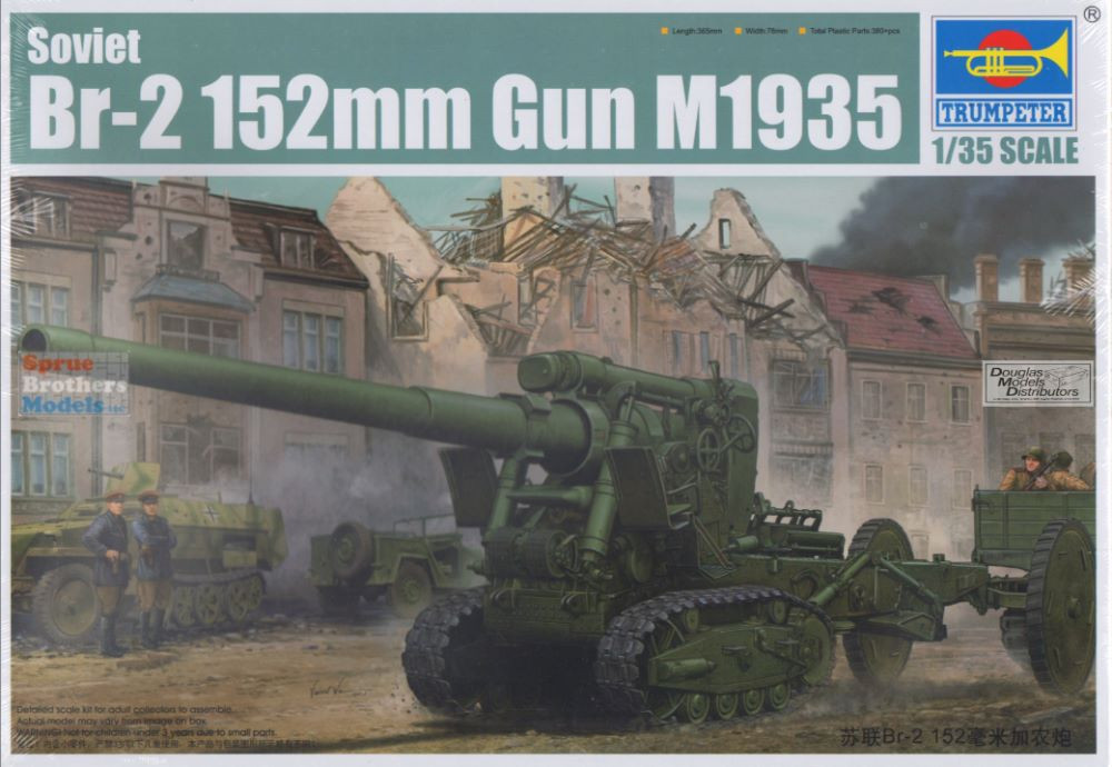 TRP02338 1:35 Trumpeter Soviet Br-2 152mm Gun M1935 - Sprue