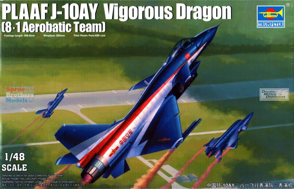 TRP02857 1:48 Trumpeter PLAAF J-10AY Vigorous Dragon (8-1