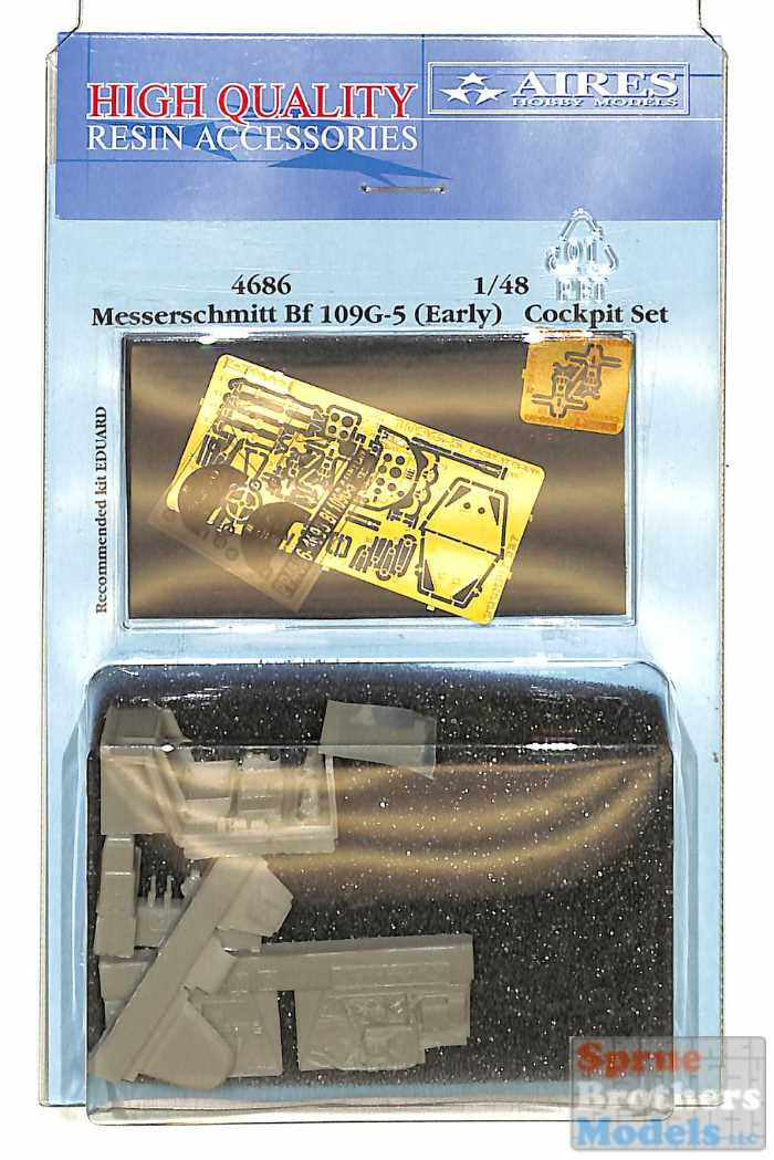 ARS4686 1:48 Aires Bf 109G-5 Early Cockpit Set (EDU kit) - Sprue