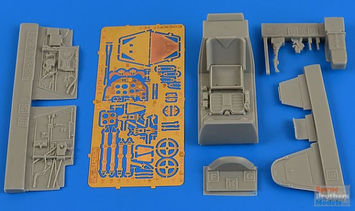 56 p5r 23点セット ARS4686 1:48 Aires Bf 109G-5 Early Cockpit Set (EDU kit) - Sprue