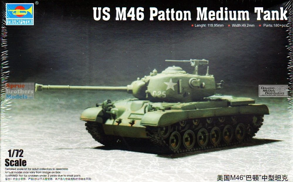 TRP07288 1:72 Trumpeter US M46 Patton - Sprue Brothers Models LLC
