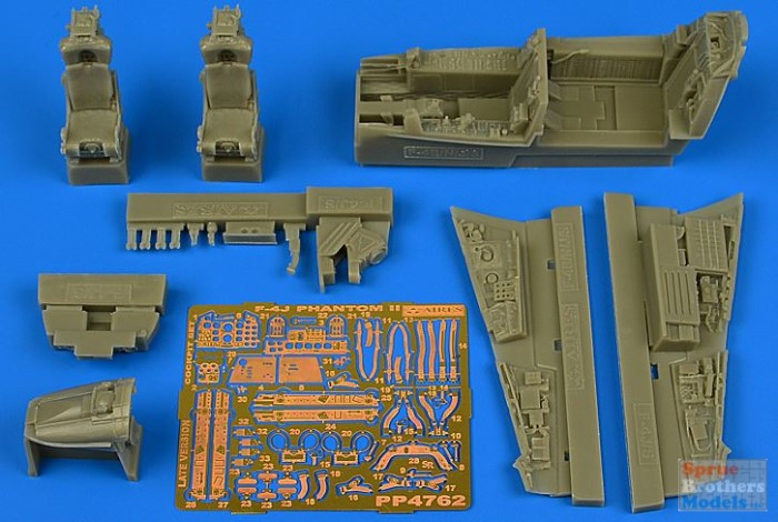 ARS4762 1:48 Aires F-4J Phantom II (Late) Cockpit Set (ZKM kit