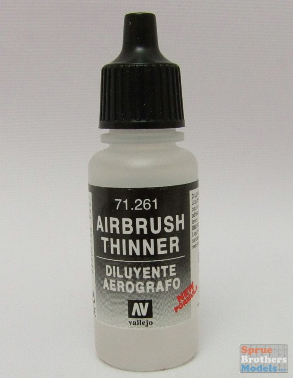 VAL71261 Vallejo Airbrush Thinner 17ml (Small Size) #71261 - Sprue Brothers  Models LLC