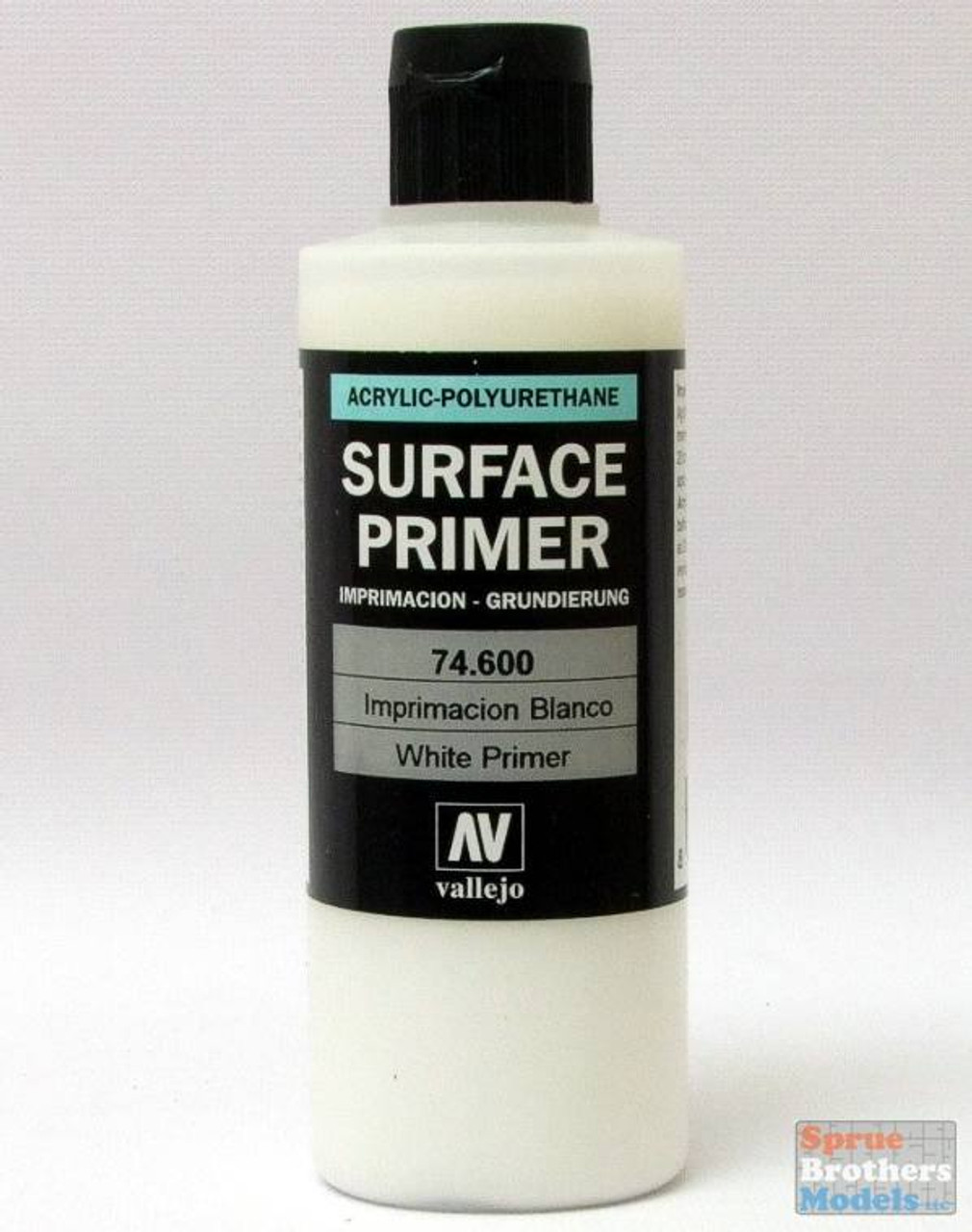 VAL74600 Vallejo Surface Primer - White 200ml #74600