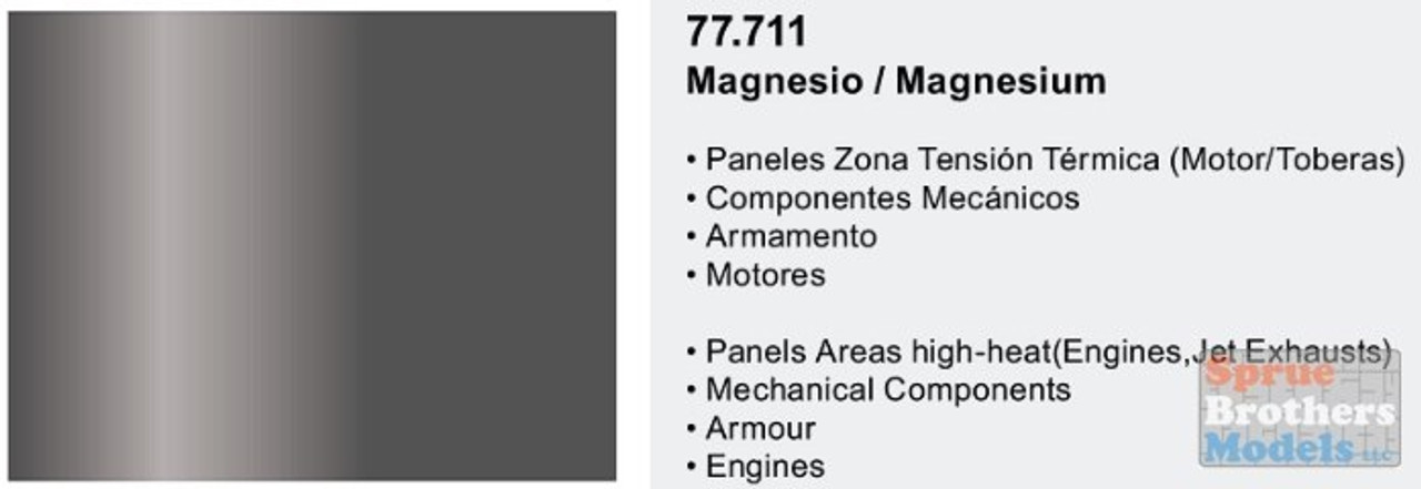 VALLEJO 77.711 Metal Color Magnesium Metal 32ml.