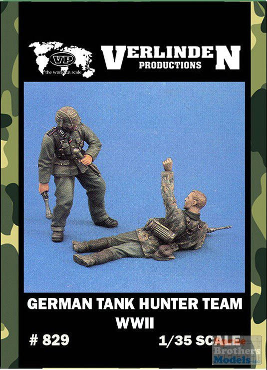 VERN0829 1:35 Verlinden German Tank Hunter Team WW2 - Sprue