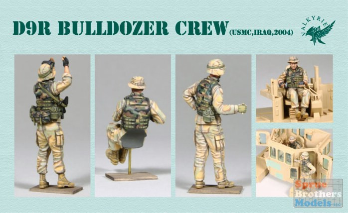 VLKVM35003 1:35 Valkyrie Models - D9R Bulldozer Crew USMC Iraq