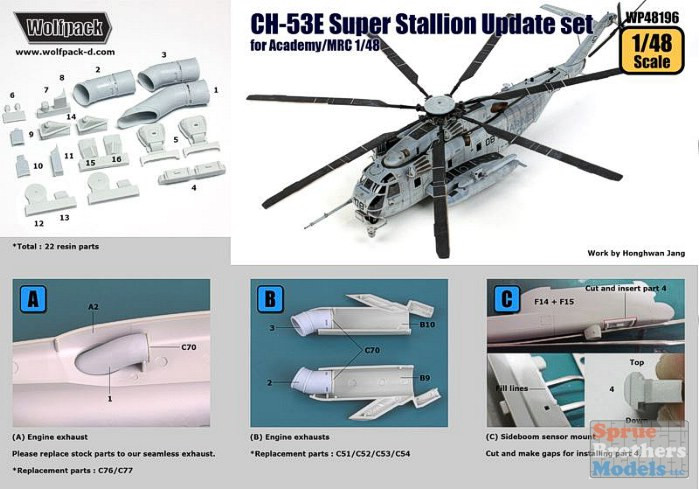 WPD48196 1:48 Wolfpack CH-53E Super Stallion Update Set (ACA kit