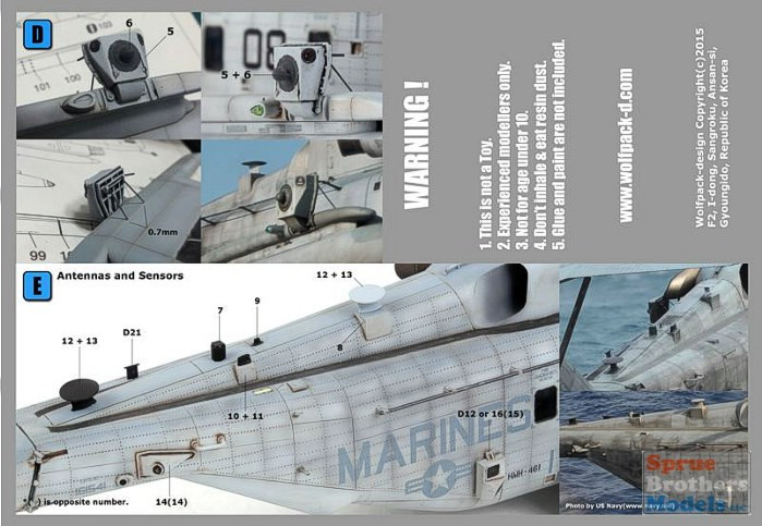 WPD48196 1:48 Wolfpack CH-53E Super Stallion Update Set (ACA kit