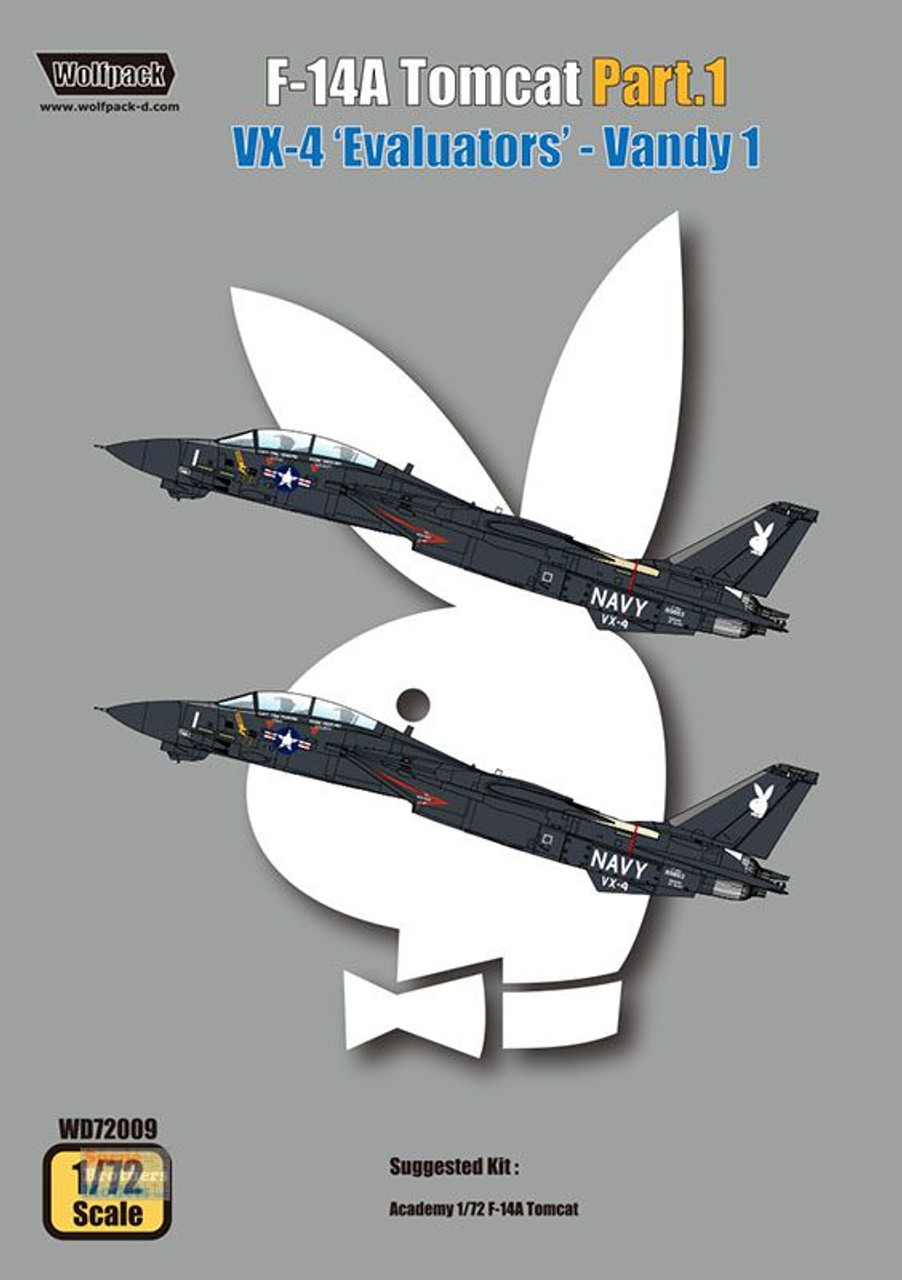 WPDDEC72009 1:72 Wolfpack Decal - F-14A Tomcat Part 1: VX-4