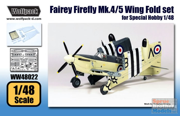WPDWW48022 1:48 Wolfpack Fairey Firefly Mk.4/5 Wing Fold Set (SPH