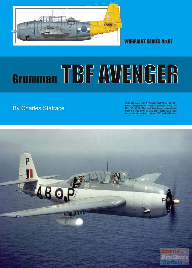 WPT087 Warpaint Books - Grumman TBF Avenger - Sprue Brothers