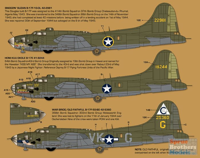 ZTZ32081 1:32 Zotz Decals - Heavenly Bodies B-17F Flying Fortress