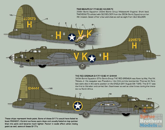 ZTZ32082 1:32 Zotz Decals - Heavenly Bodies B-17F Flying Fortress