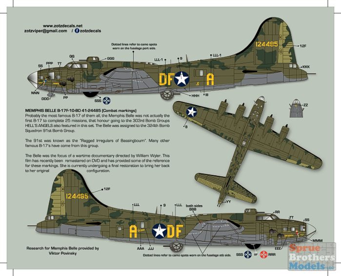 ZTZ32082 1:32 Zotz Decals - Heavenly Bodies B-17F Flying Fortress