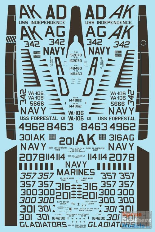 AFD48076 1:48 Afterburner Decals Roman Empire VA-106 VFA-106