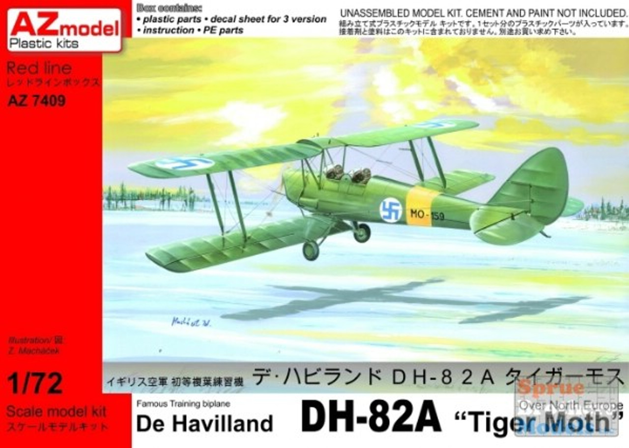 AZM7409 1:72 AZ Model De Havilland DH-82A Tiger Moth Over North