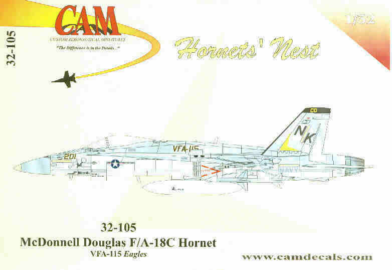 CAM32105 1:32 CAM Decals F/A-18C F-18C Hornet VFA-115 Eagles