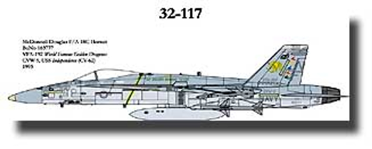 CAM32117 1:32 CAM Decals F/A-18C F-18C Hornet VFA-192 Golden Dragons #32117