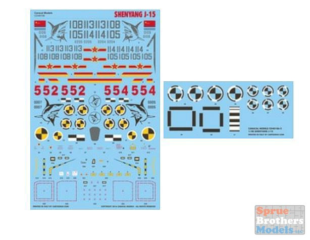 CARCD48106 1:48 Caracal Models Decals - Shenyang J-15 - Sprue