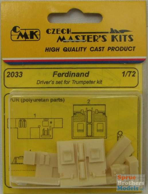 CMK2033 172 CMK Ferdinand Driver's Set (TRP kit) Sprue Brothers