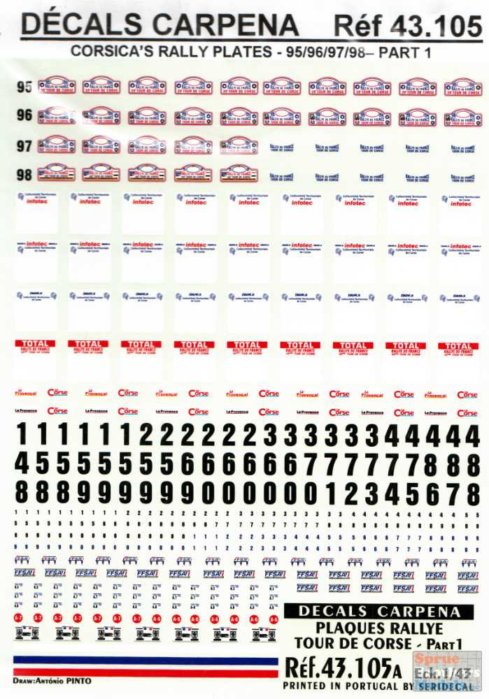 Decalcomanie Adesive 1/43 Carpena DCC29 - Loghi Rothmans Per Modellismo