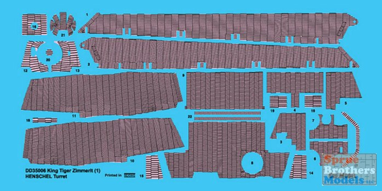 DEFDD35006 1:35 DEF Decal - Zimmerit Coating for King Tiger (H)  (TAM/REV/DRA kit