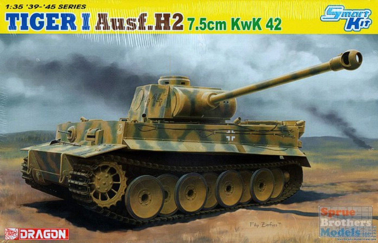 DML6683 1:35 Dragon Tiger I Ausf H2 7.5cm KwK 42