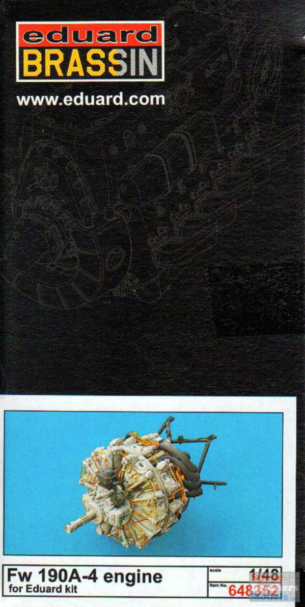 EDU648352 1:48 Eduard Brassin Fw 190A-4 Engine Set (EDU kit