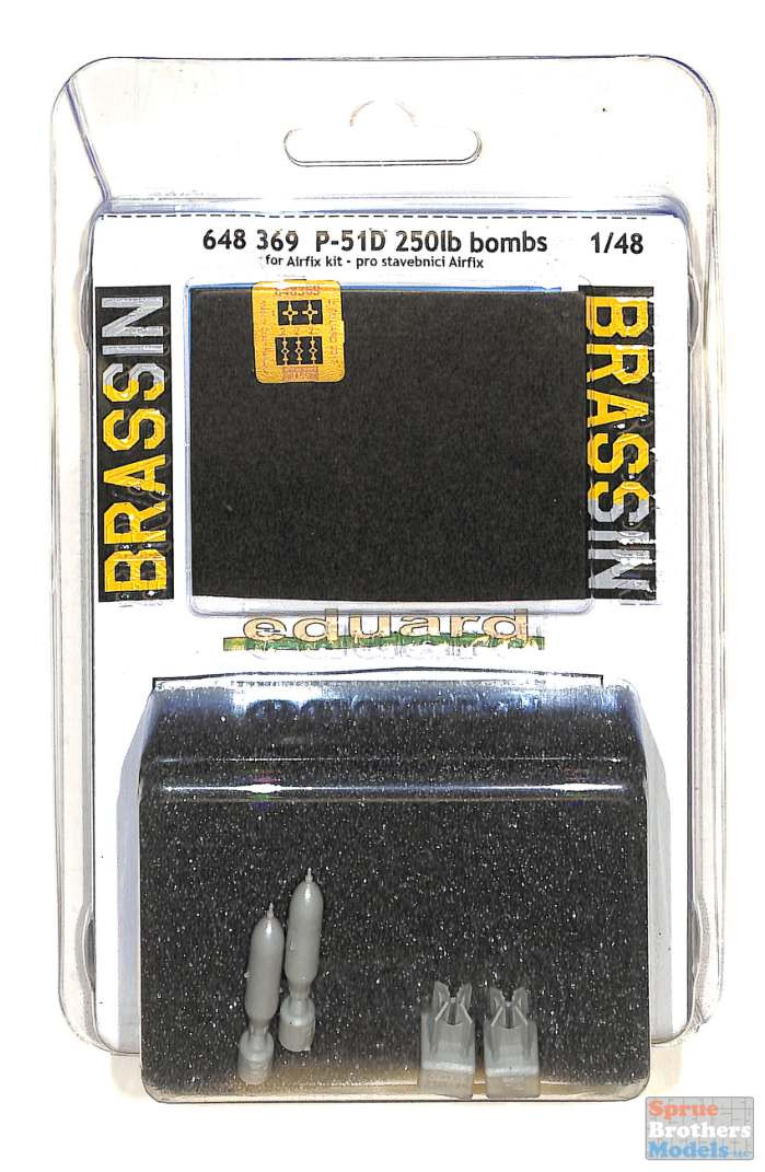 EDU648369 1:48 Eduard Brassin P-51D Mustang 250lb Bombs - Sprue