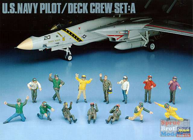 HAS36006 1:48 Hasegawa US Navy Pilot / Deck Crew Set - Sprue