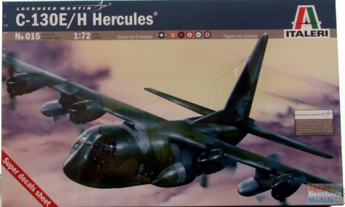 Maquette Italeri 1/72 Lockheed C-130E/H Hercules – Kit Plastique (décos Multiples)