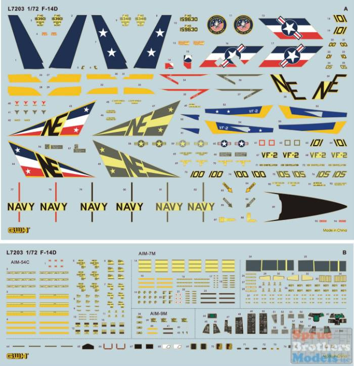 LNRL7203 1:72 Great Wall Hobby F-14D Tomcat - Sprue Brothers
