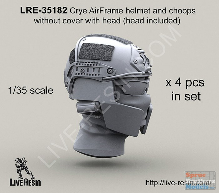 LVRLRE35182 1:35 LiveResin Crye AirFrame Helmet and Choops without