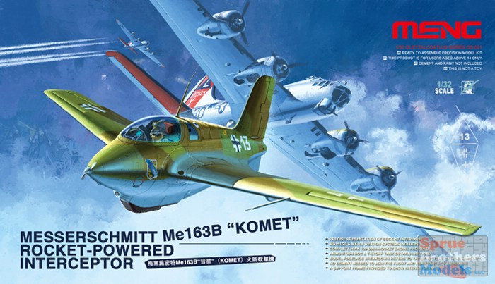 MNGQS001 1:32 Meng Messerschmitt Me 163B Komet - Sprue Brothers