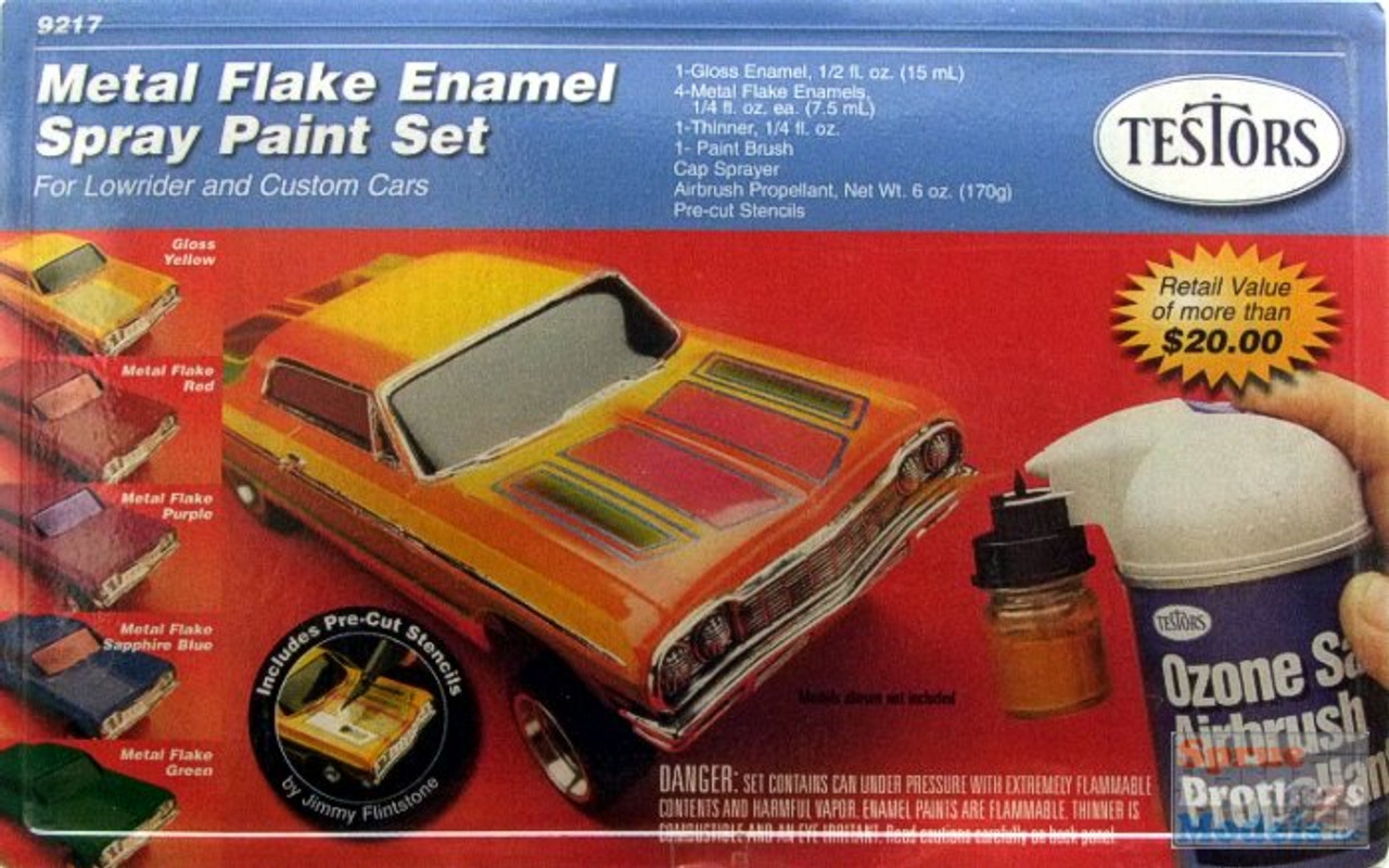 TESTORS MODEL CAR Spray Paint Set w/ Primer & 5 Colors No. 9215