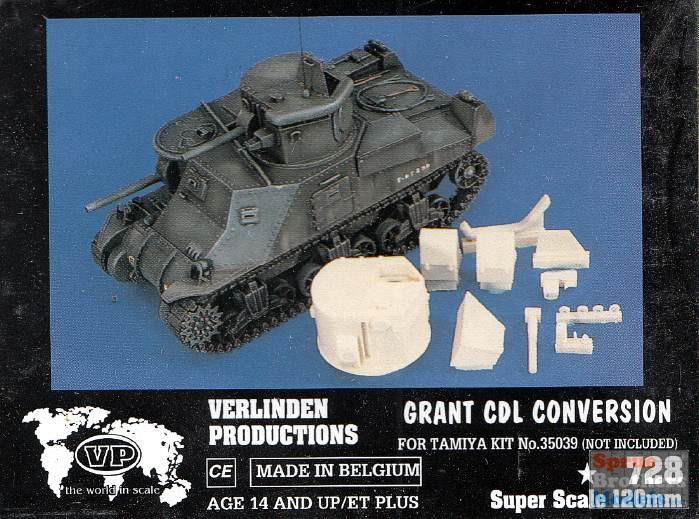 VER0728 120mm Verlinden Grant CDL Conversion (TAM kit) - Sprue