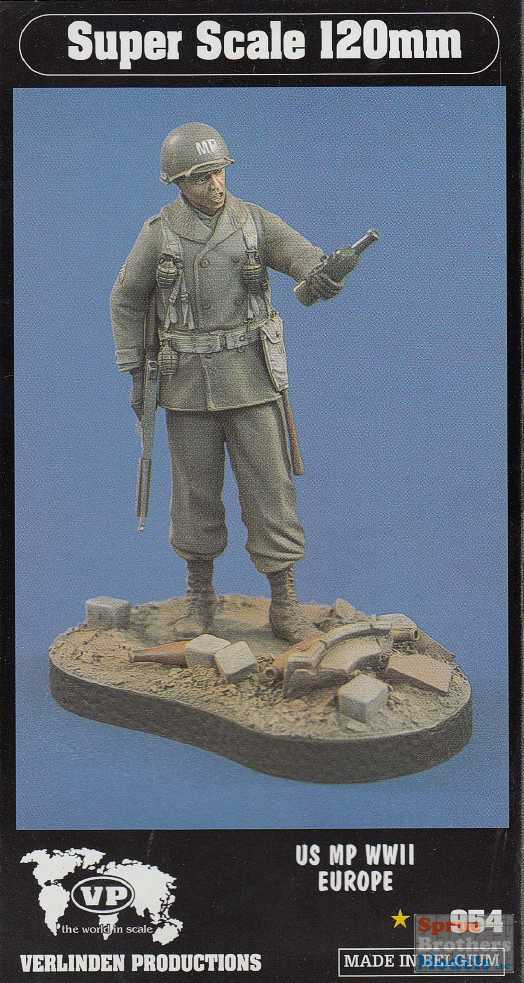 イギリス軍　兵士　WW2 完成品　バーリンデン　Verlinden 120mm VER0954 120mm Verlinden Figure - US MP WWII Europe - Sprue